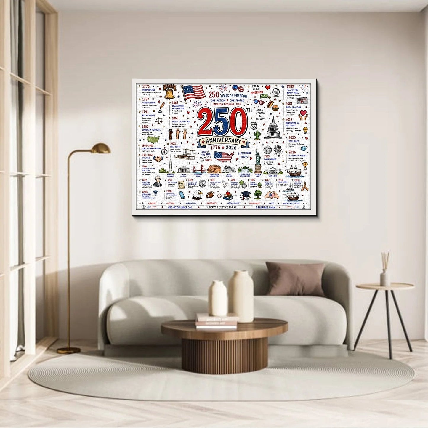 🧩🎁 Patriotic America Jigsaw Puzzle 1000 Pieces